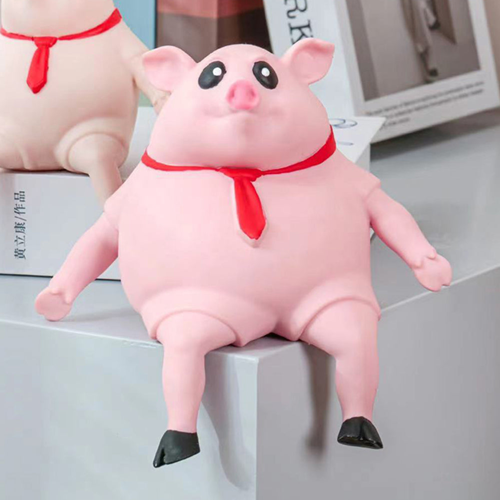 Cartoon Cute Pink Lala Pig Toy Ventilate Pig Trick Pinch Music Stress Relief Toy by eprolo