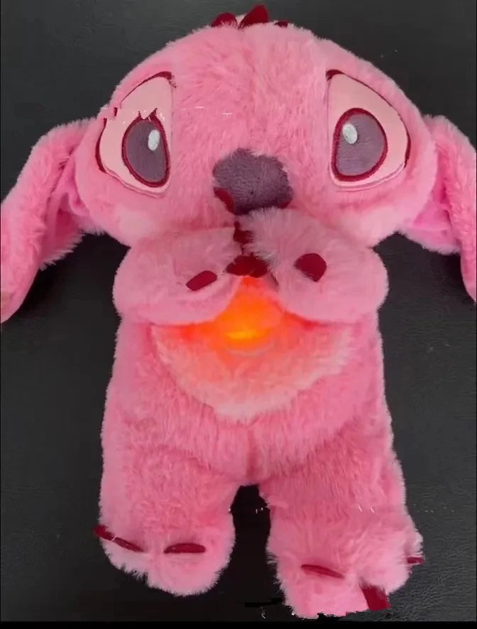 Kawaii Stitch Plush Doll Baby Sleeping Companion Sound Soothing Musical Kawaii With Air Bag and Light Doll Breathing Toys Gifts by eprolo