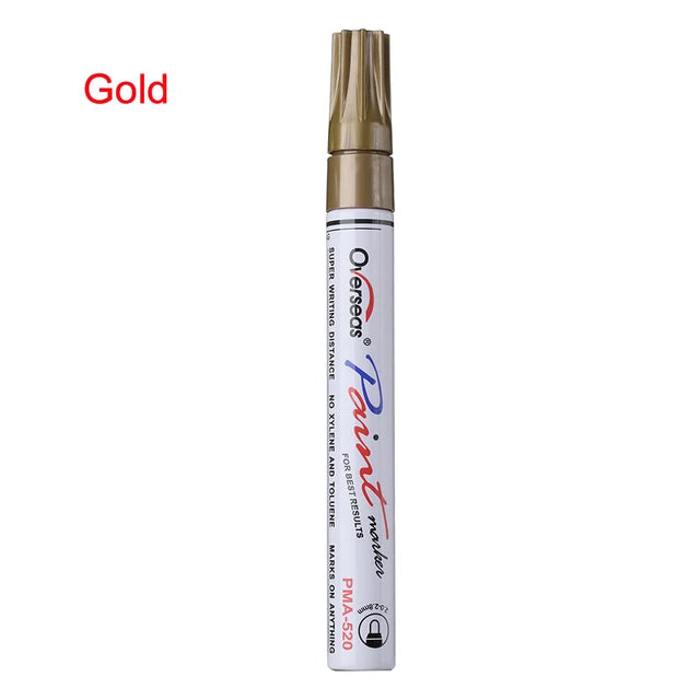 Colorful Waterproof Pen Car Tyre Tire Tread CD Metal Permanent Paint markers Graffiti Oily Marker Pen Car Styling by eprolo