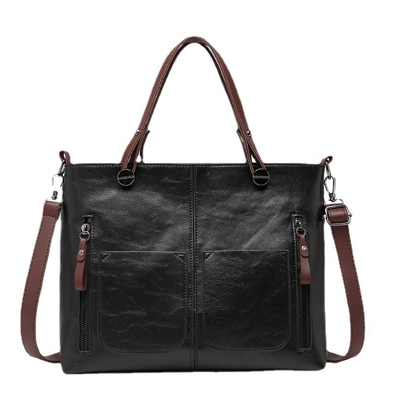 European and American fashion shoulder bag for women large capacity retro women's tote bag simple diagonal cross bag by eprolo