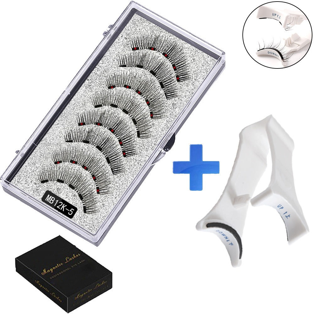 Five magnetic adhesive free magnetic eyelash clamp set for European and American thick magnetic eyelashes by eprolo