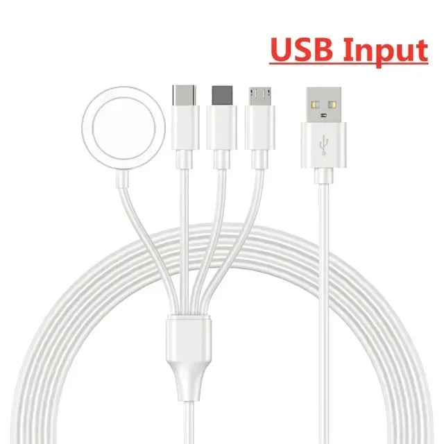 Mobile watch compatible with Apple iWatch four in one wireless charging cable digital wireless charger round four in one by eprolo