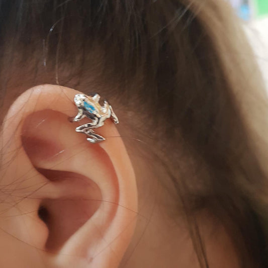 Fashion Frog Ear Cuffs Siliver Ear Cuff Clip Earrings For Women Earcuff No Piercing Fake Cartilage Earrings by eprolo