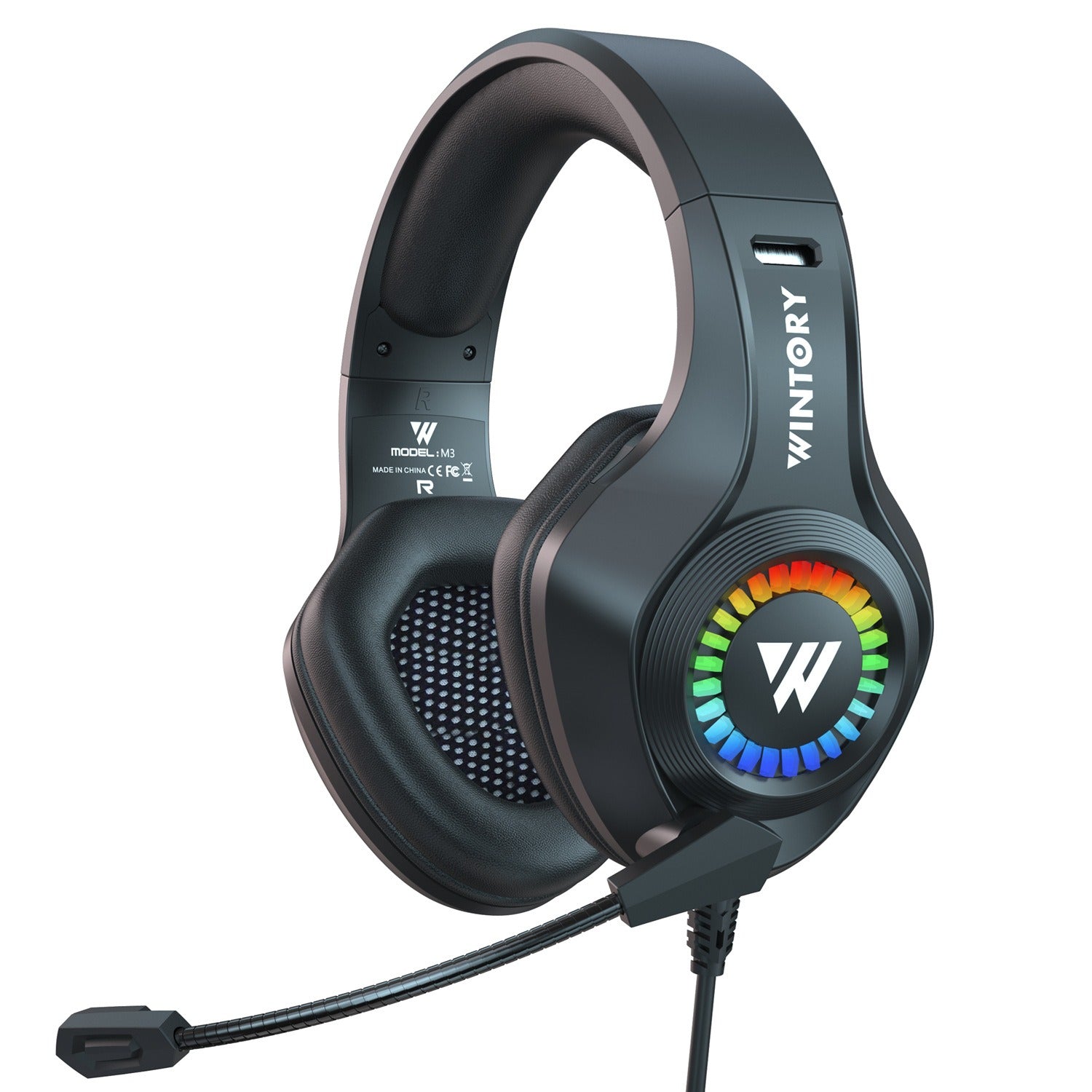 Head mounted gaming headphones wired e-sports luminous earphones mobile phones computers cool anchor headphones by eprolo