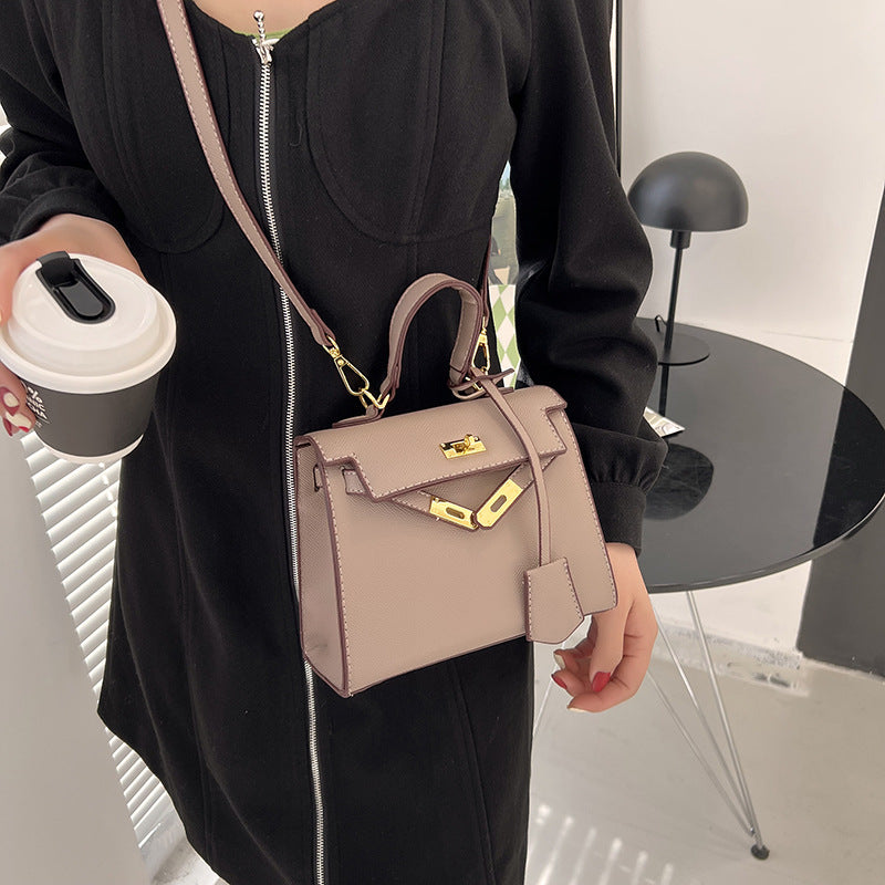 Size Solid Color PU Kelly Bag Candy Color Handbag Cross Shoulder Fashion Model Bag by eprolo