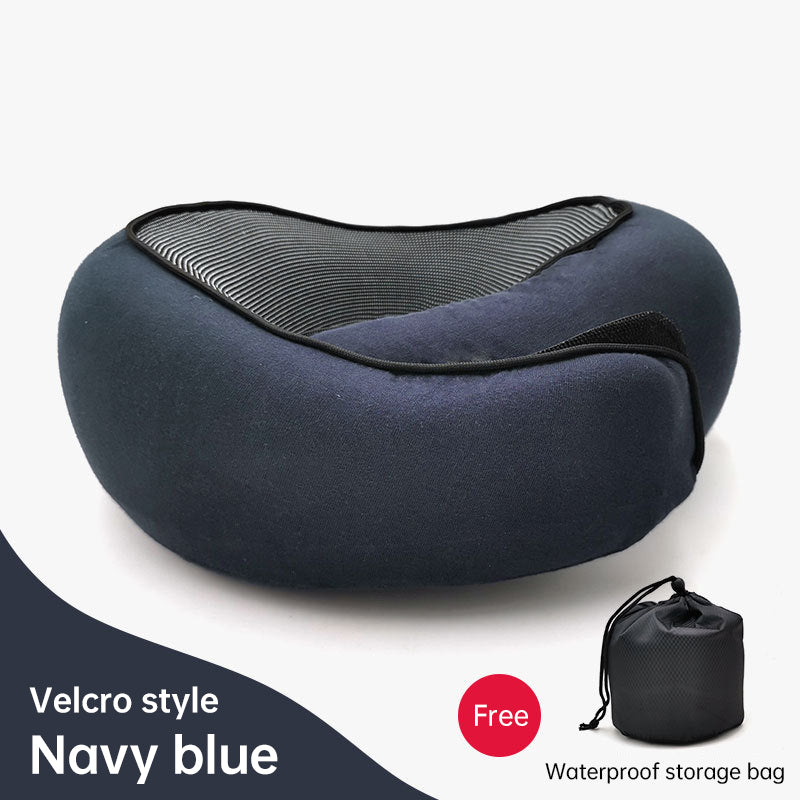 Memory Foam Neck Travel Pillow: Soft, 360° Head Support, for Home, Plane & Car by eprolo