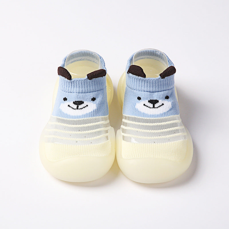 Summer children's floor shoes and socks breathable ice silk non-slip soft bottom baby home indoor shoes kindergarten early education socks shoes by eprolo