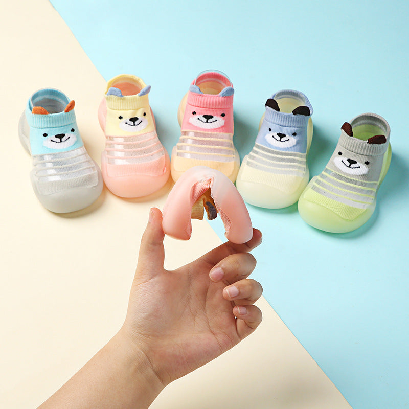 Summer children's floor shoes and socks breathable ice silk non-slip soft bottom baby home indoor shoes kindergarten early education socks shoes by eprolo