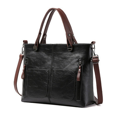 European and American fashion shoulder bag for women large capacity retro women's tote bag simple diagonal cross bag by eprolo