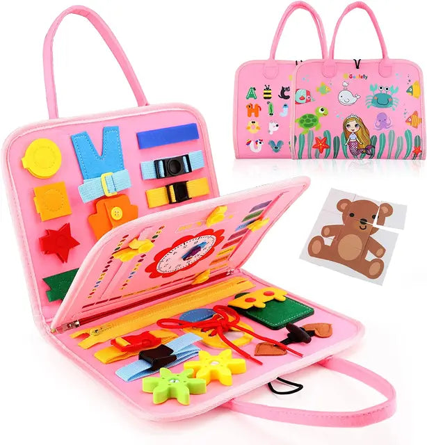 Felt learning board children's busy dressing board children's DIY early education toys felt busy board by eprolo