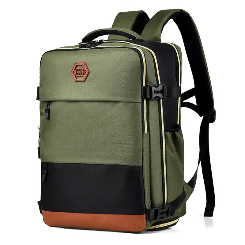 Color Block Multi-Pockets Backpack Bag by eprolo