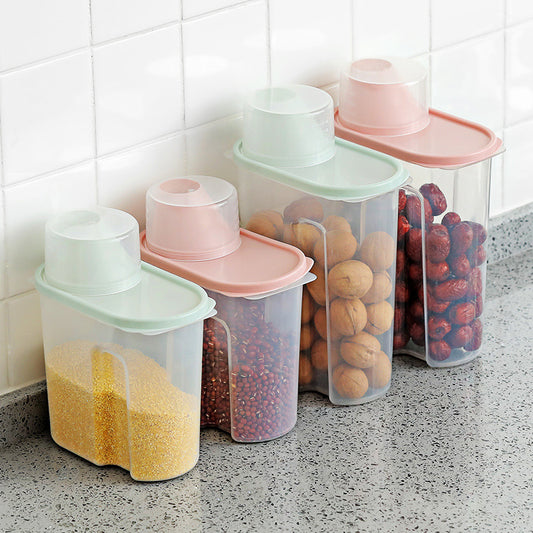 Large Kitchen Grain Storage Tank Nordic Food Dry Goods Storage Box Plastic Sealed Tank Waterproof Grain Tank by eprolo