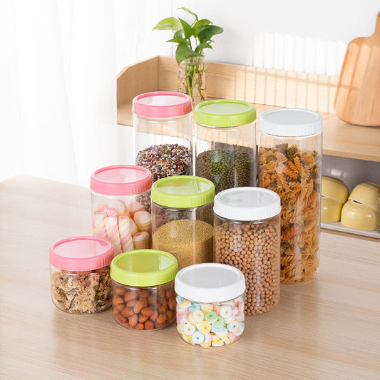 Grain Storage Box Bean Grain Sealed Storage Tank Kitchen Storage Bottle Round Storage Bottle by eprolo