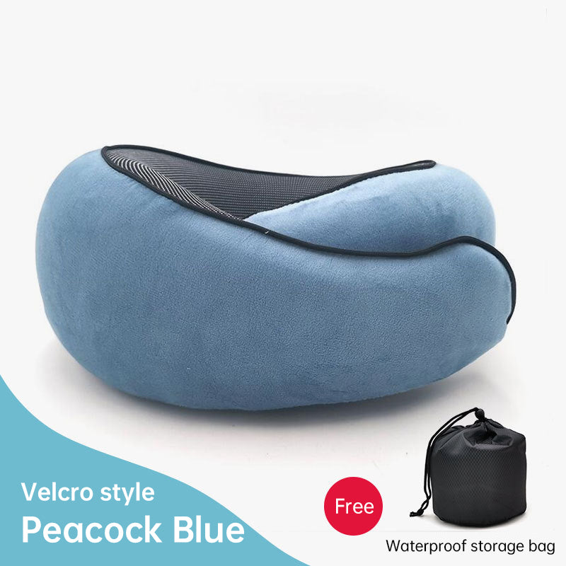 Memory Foam Neck Travel Pillow: Soft, 360° Head Support, for Home, Plane & Car by eprolo