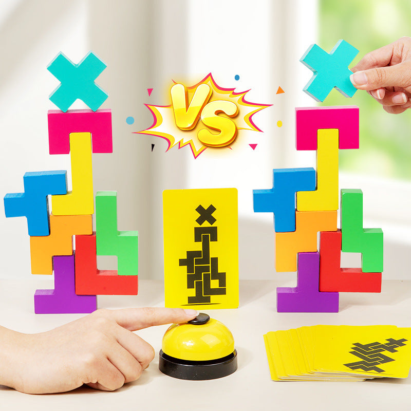 Wooden Russian building blocks for early childhood education, building block games, puzzle toys by eprolo