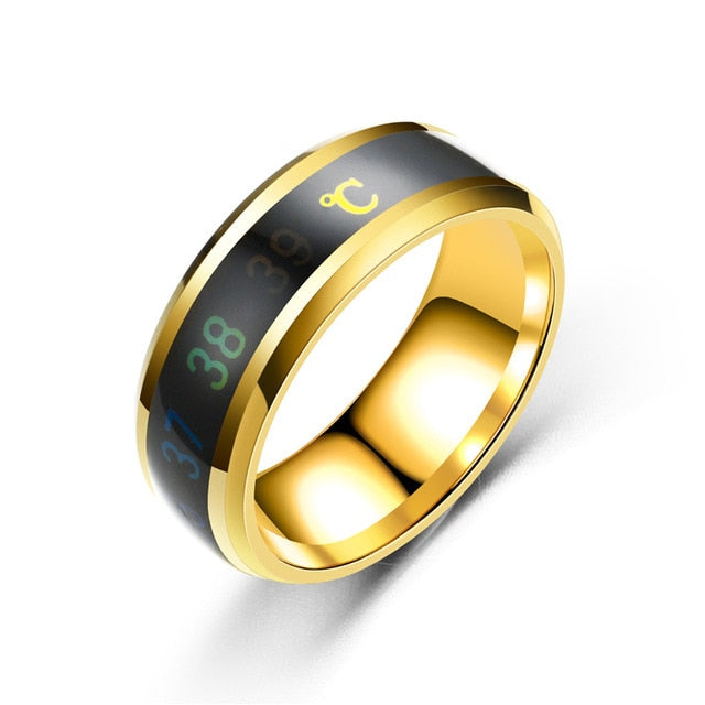 Temperature Ring Titanium Steel Mood Emotion Feeling Intelligent Temperature Sensitive Rings for Women Men Waterproof Jewelry by eprolo