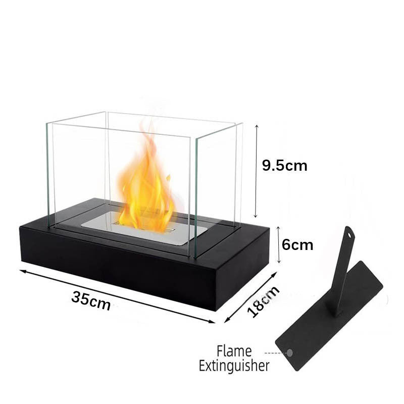 Four sided square alcohol fireplace lamp bar atmosphere desktop decoration heating oven lamp home real fire fireplace by eprolo
