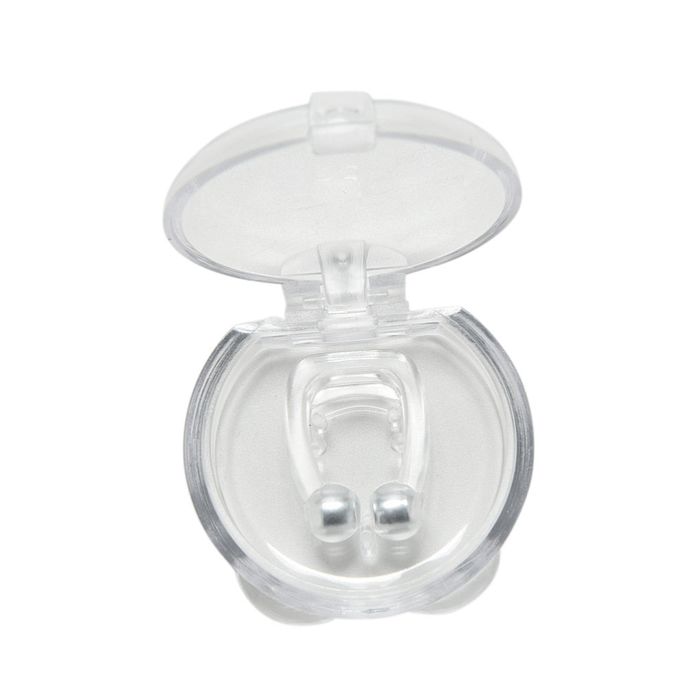 Silicone Magnetic Anti Snore Stop Snoring Nose Clip Sleep Tray Sleeping Aid Apnea Guard Night Device with Case by eprolo