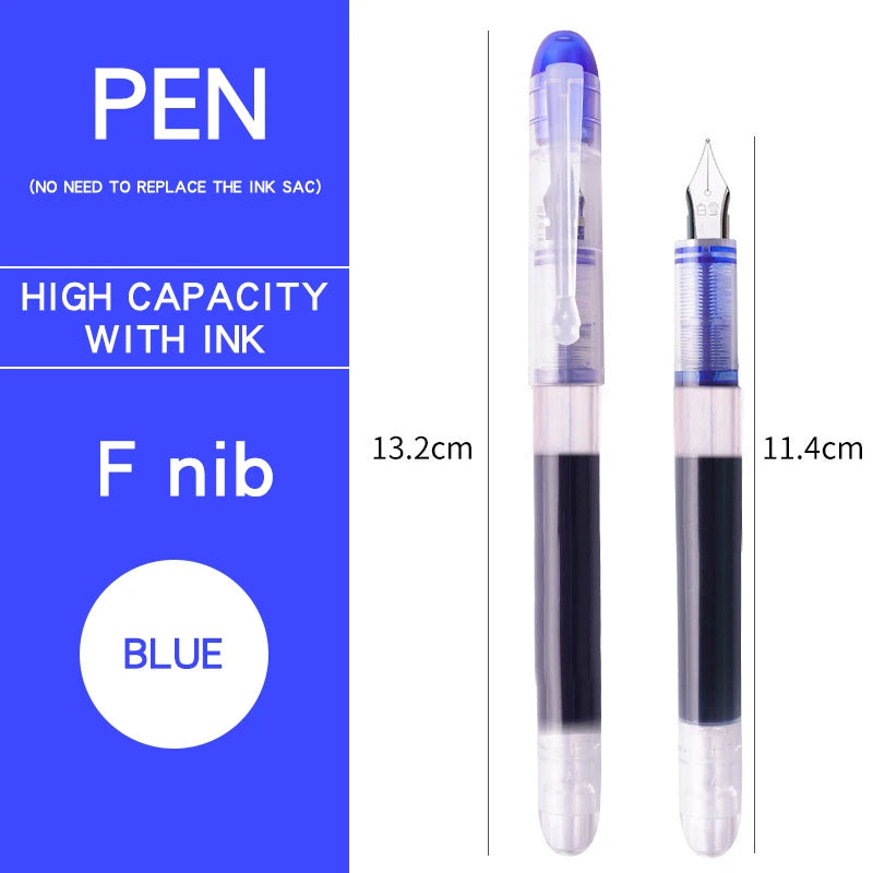 Stylo plume 0,38/0,5 mm, grande encre, fournitures scolaires et de bureau, ensemble de papeterie 8 couleurs, cadeau kawaii, mode, pointe EF F, 03967