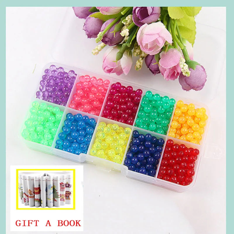 24 colors Refill Beads puzzle Crystal DIY water spray beads set ball games 3D handmade magic toys for children