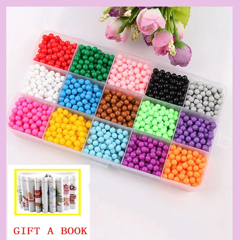 24 colors Refill Beads puzzle Crystal DIY water spray beads set ball games 3D handmade magic toys for children