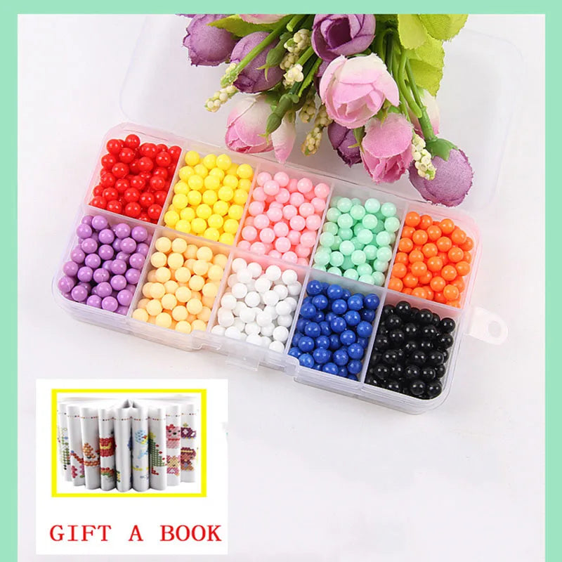 24 colors Refill Beads puzzle Crystal DIY water spray beads set ball games 3D handmade magic toys for children