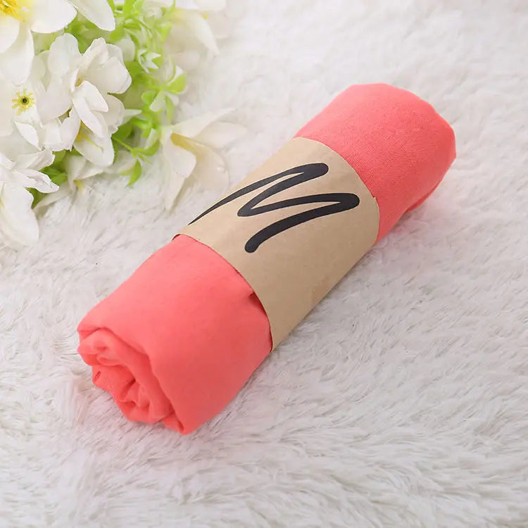 Luxury Brand Women Scarf Cotton Hijab Scarf Pashmina Lady Shawls And Wraps Head Scarves Neck Bandana Men Scarf/Black Scarves by My Store