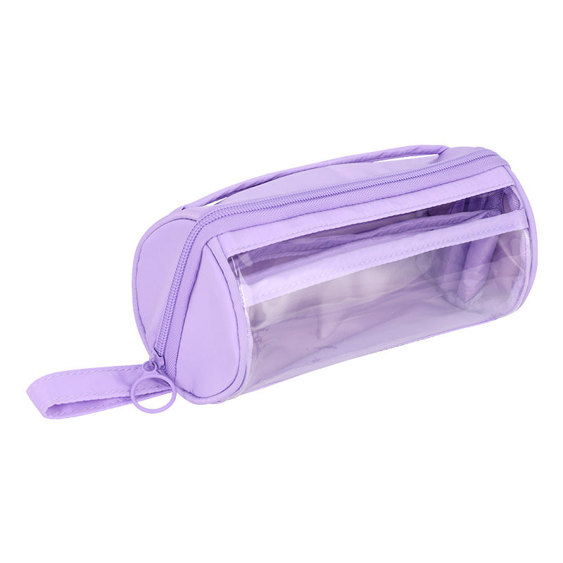School opening season cylinder transparent pencil case, high-value multi-functional pencil case for primary and secondary school students, large-capacity stationery box by My Store
