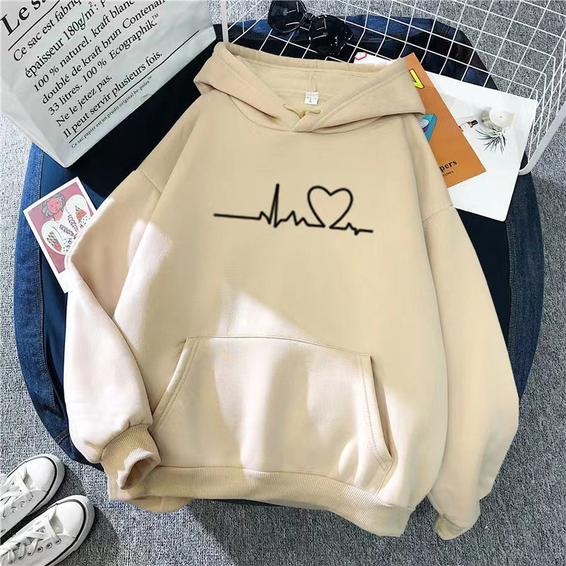 Cross-border spring casual sweatshirt jacket women's spring and autumn women's early spring velvet hooded cardigan spring new women's by My Store
