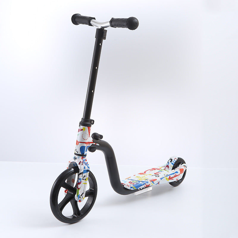 Two Wheel Kids Scooter 3-6-9 Year Old Kids Toy Slider Graffiti Big Wheel Foldable Scooter Wholesale