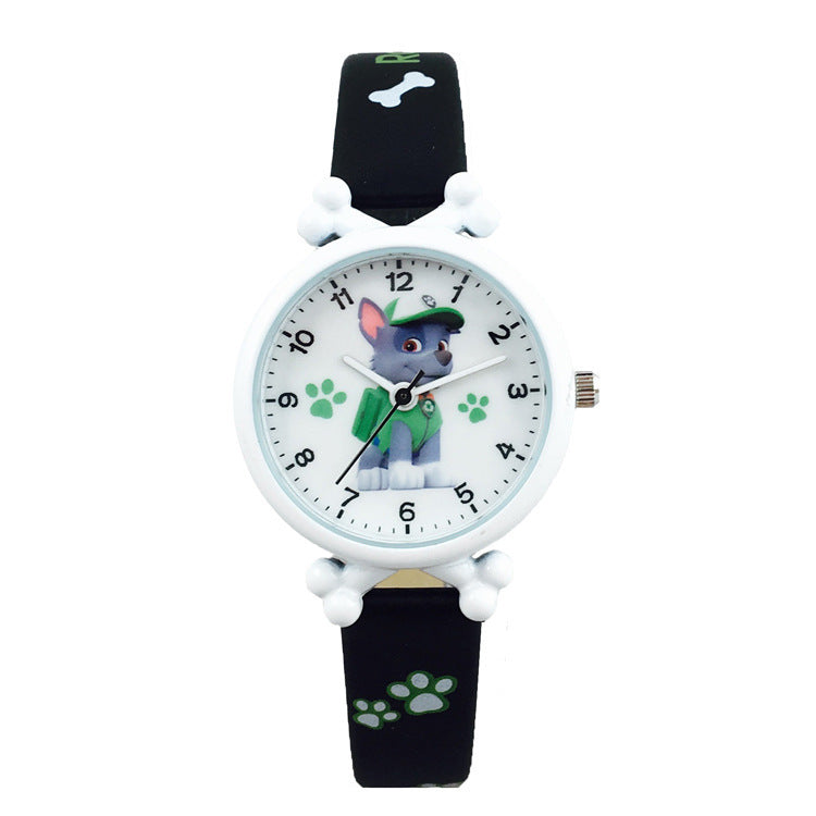 Children's belt watch boy girl electronic waterproof watch cartoon Wang Wang team primary school boys and girls quartz watch