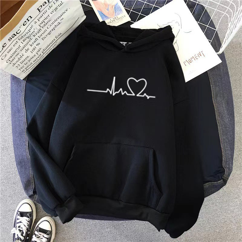 Cross-border spring casual sweatshirt jacket women's spring and autumn women's early spring velvet hooded cardigan spring new women's by My Store