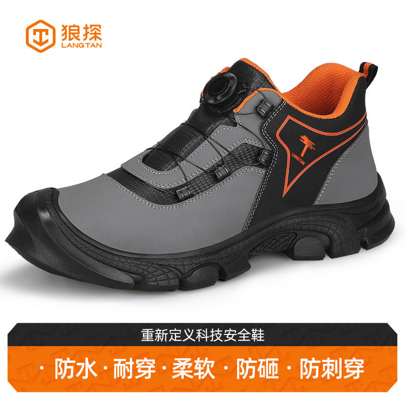 Wolf Detective Labor Protection Shoes Almighty King Anti-smashing, anti-stab, anti-slip, waterproof, insulated, 18kv electrician's shoes, safety protection hiking shoes