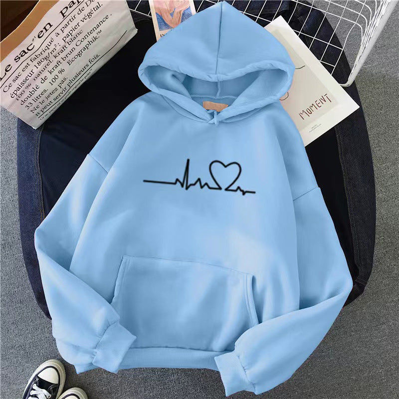 Cross-border spring casual sweatshirt jacket women's spring and autumn women's early spring velvet hooded cardigan spring new women's by My Store