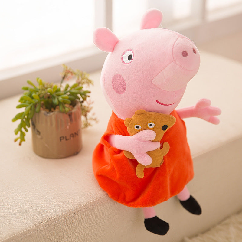 Cute piglet plush toy cartoon doll children's holiday birthday Peggy gift Qiao Xin doll companion sleeping doll