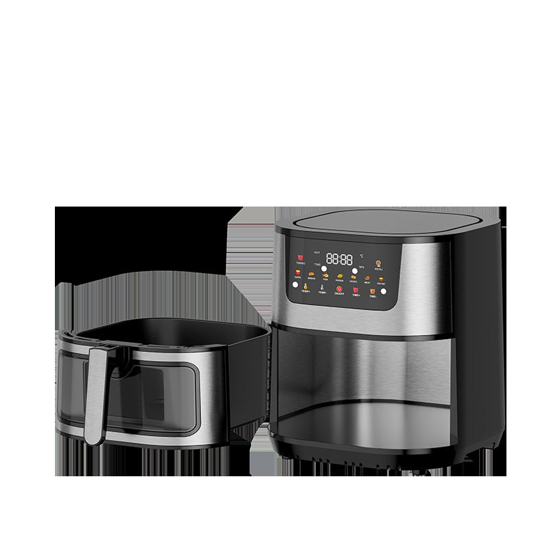 15L large capacity air fryer household multifunctional visual stainless steel electric fryer air fryer cross-border wholesale
