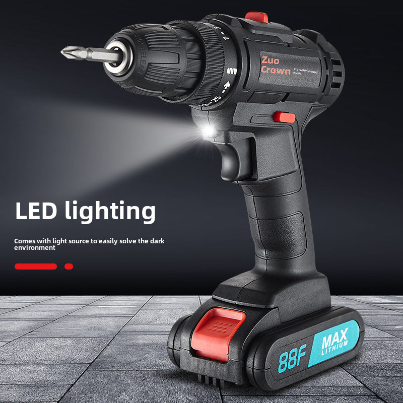 Zuoguan lithium electric drill two-speed rechargeable drill pistol drill multifunctional household electric screwdriver electric screwdriver factory direct sales by My Store