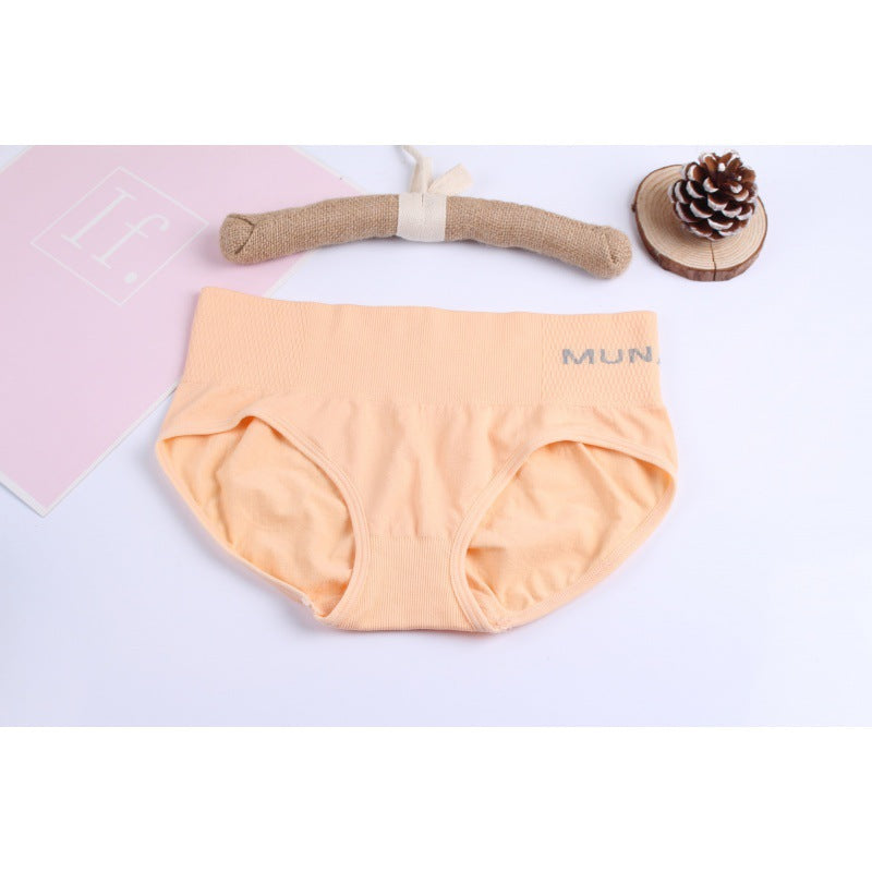 Japanese mid-rise panties with letters English with seamless tummy tucks pants shaping body beautiful girl briefs