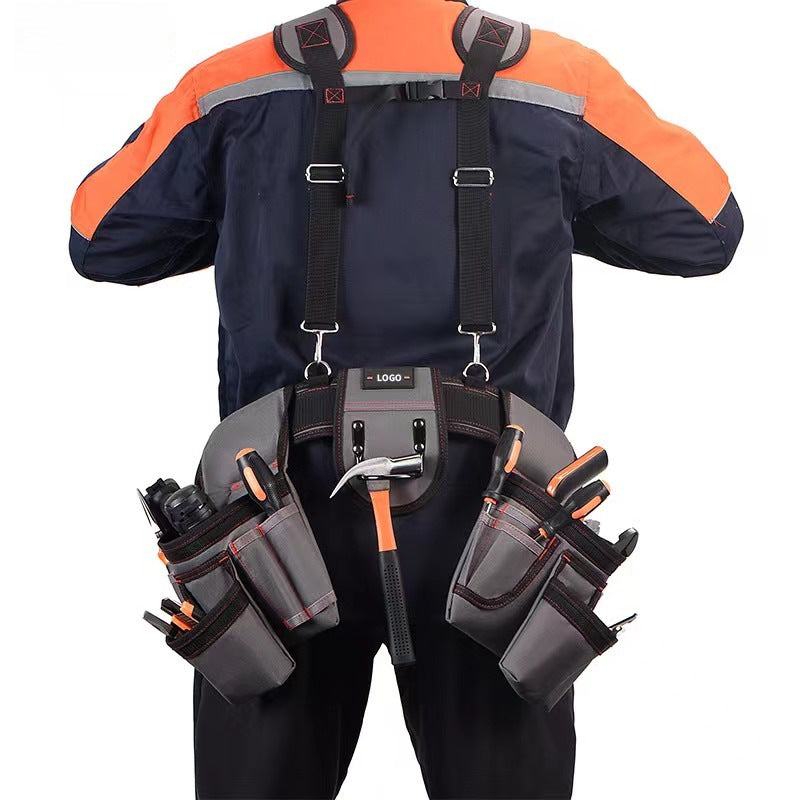 Heavy Duty Multi-Purpose Equipment Electrician's Strap Belt Combination Oxford Sturdy Wearable Shoulder Tool Bag by My Store