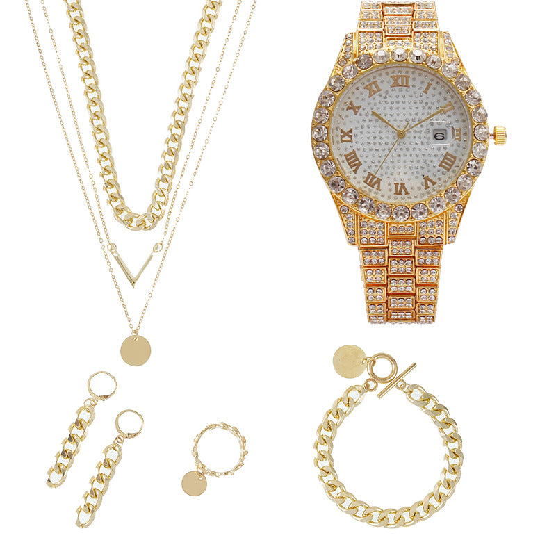 Ladies Watch 5 sets Women's Watch Jewelry 5-piece set new quartz watch gift set watch