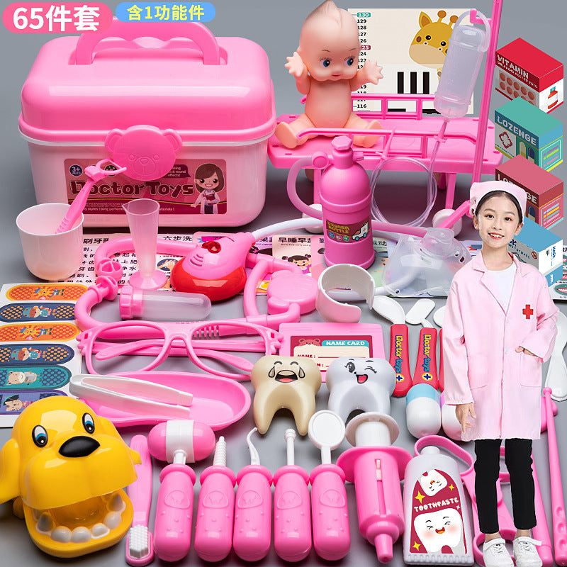 Kids Doctor Playset Tool Medical Box Boy Girl Play Home Nurse Injection Stethoscope Baby