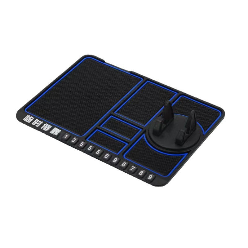 Car multi-function mobile phone holder, anti-slip mat, car navigation support frame, instrument panel, temporary parking sign four-in-one by My Store