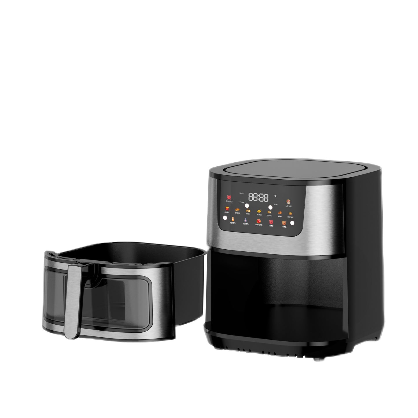 15L large capacity air fryer household multifunctional visual stainless steel electric fryer air fryer cross-border wholesale