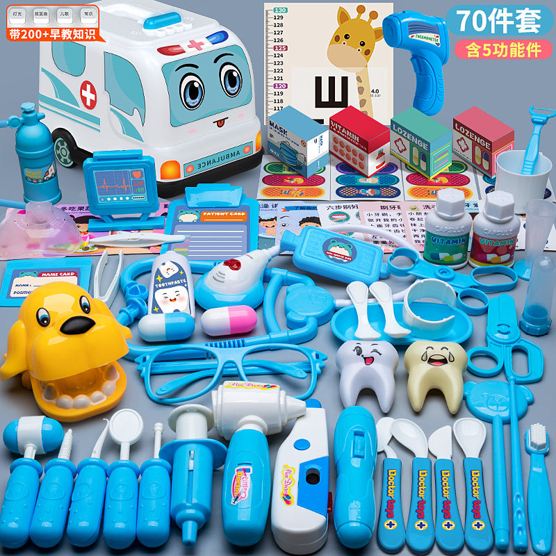 Kids Doctor Playset Tool Medical Box Boy Girl Play Home Nurse Injection Stethoscope Baby