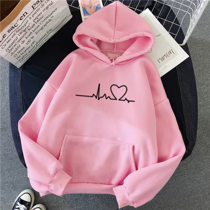 Cross-border spring casual sweatshirt jacket women's spring and autumn women's early spring velvet hooded cardigan spring new women's by My Store