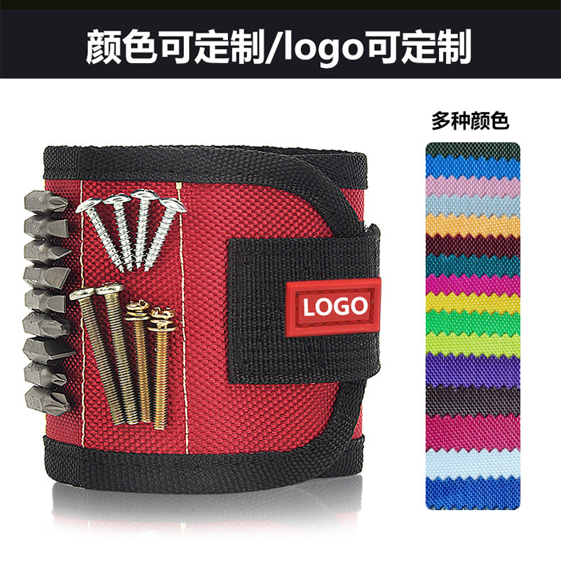 3 Rows 5 Rows Magnetic Magnetic Wristband Tool Kit Electrician Accessories Magnet Picker Adsorption Screw Magnetic Wristband