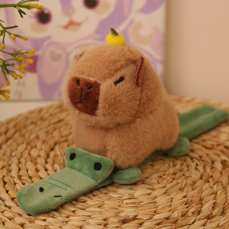 Kapibala snap circle capybara doll bracelet doll doll plush toy girl doll children's wrist belly circle