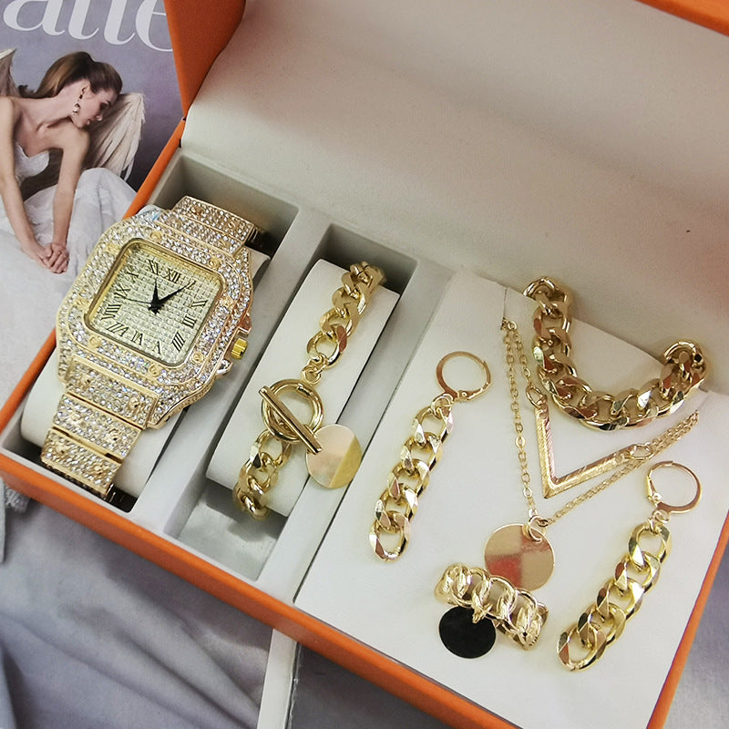 Ladies Watch 5 sets Women's Watch Jewelry 5-piece set new quartz watch gift set watch