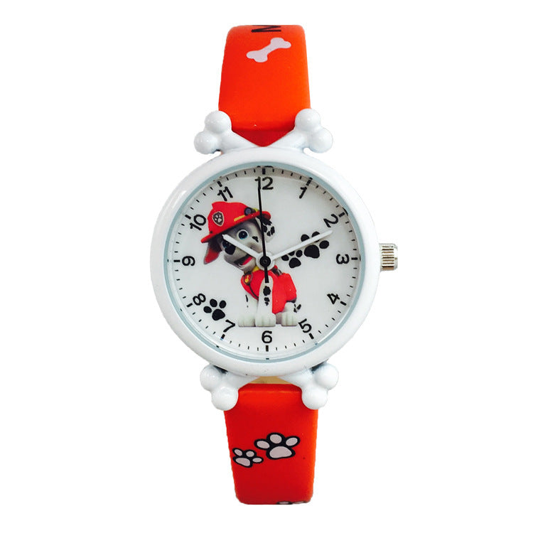 Children's belt watch boy girl electronic waterproof watch cartoon Wang Wang team primary school boys and girls quartz watch