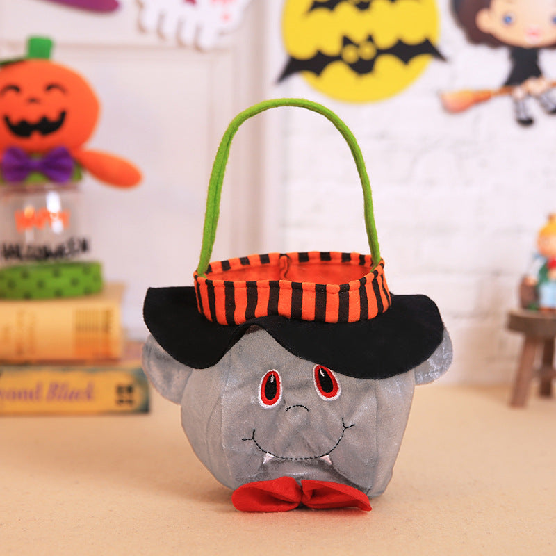 Halloween ornaments, witches, pumpkins, tote bags, children's festival candy bags, party dress up prop bags
